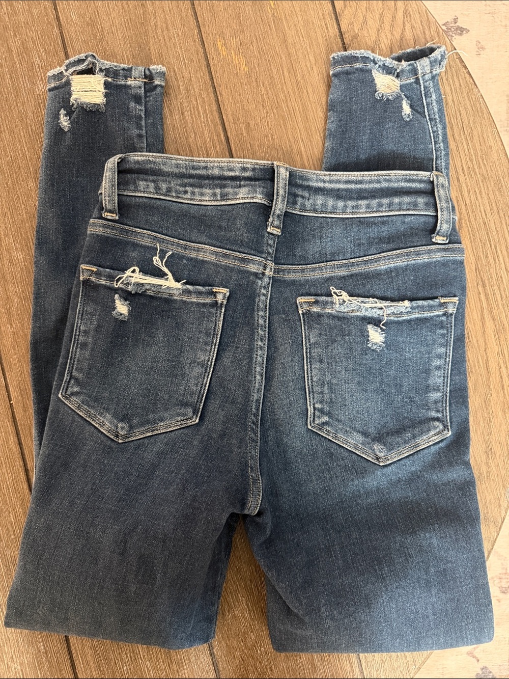 Flying Monkey Distressed skinny Jeans in Blue Wash - Picture 3 of 3